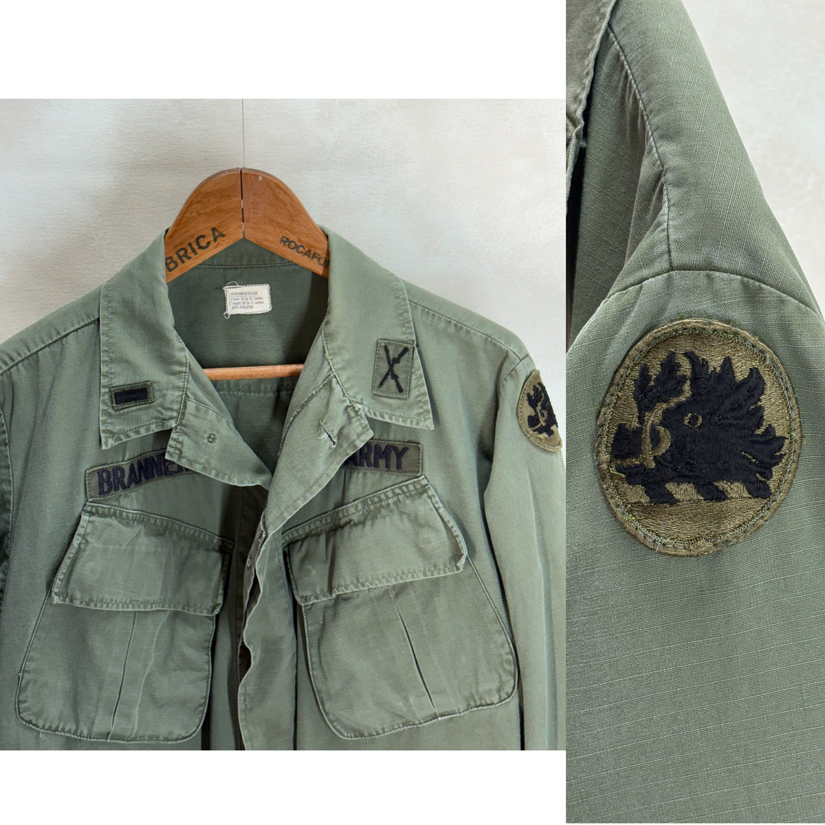 Med Reg. Authentic 1968 US Army vintage Vietnam jungle jacket.-AJ357 Studio