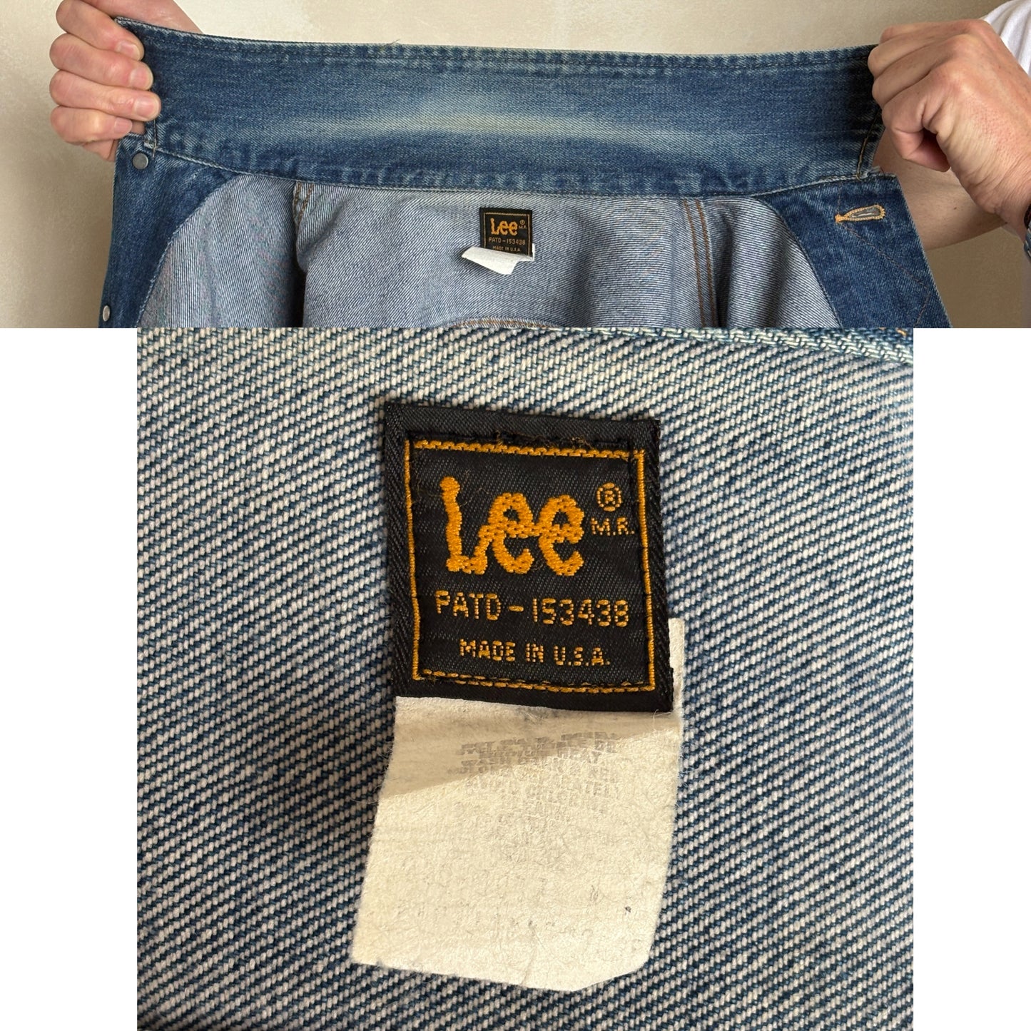 Size 40S / 50EU. Authentic 1980s Lee Denim Jacket – Made in USA – Two Chest Pockets