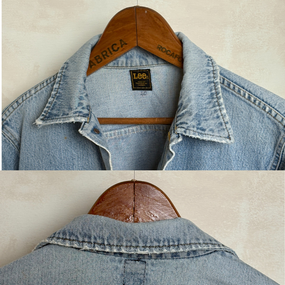 Vintage 80s Lee Denim Jacket | 2 Pockets | Made in Canada | Size 42US / 52EU-AJ357 Studio
