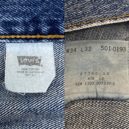 34X32 Levi's 501 Vintage Denim Jeans-military-AJ357 Studio
