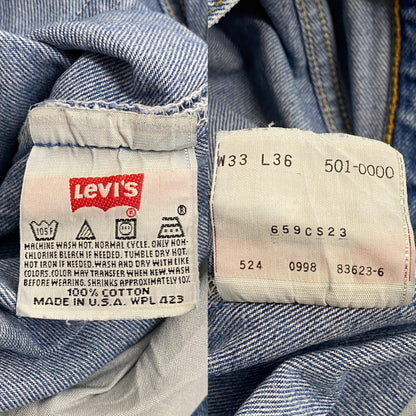 Vintage Levi’s 501 Jeans – Classic Denim Made in USA – Size 33x36-military-AJ357 Studio
