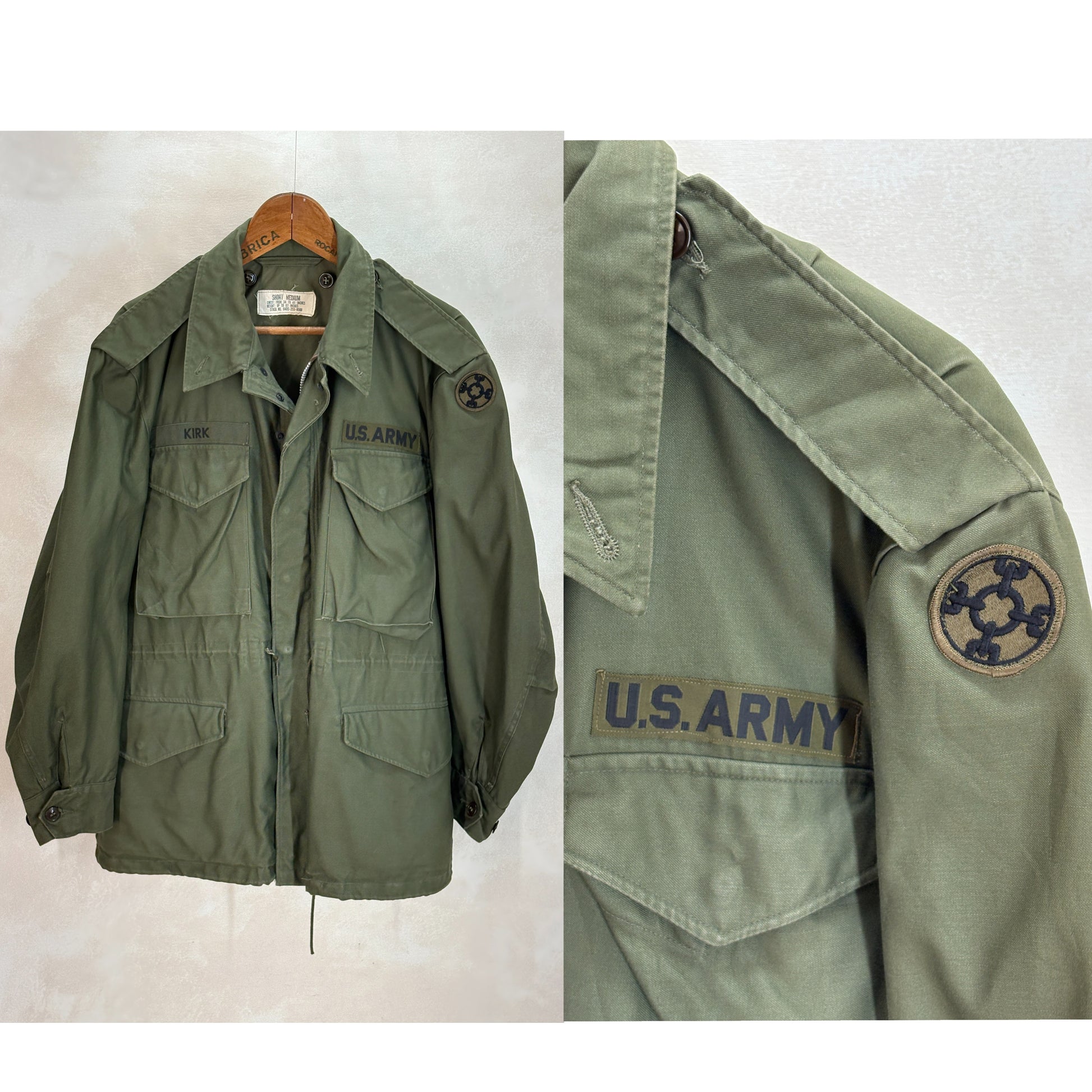 Med Short. Authentic 1950s US Army M-51 Field Jacket – OG-107 – Military Issue - USA Vintage Bcn