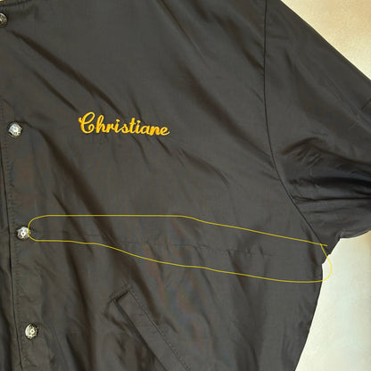 Vintage 80s Cresskill Cheerleaders Nylon Bomber jacket.  Made in USA / Medium