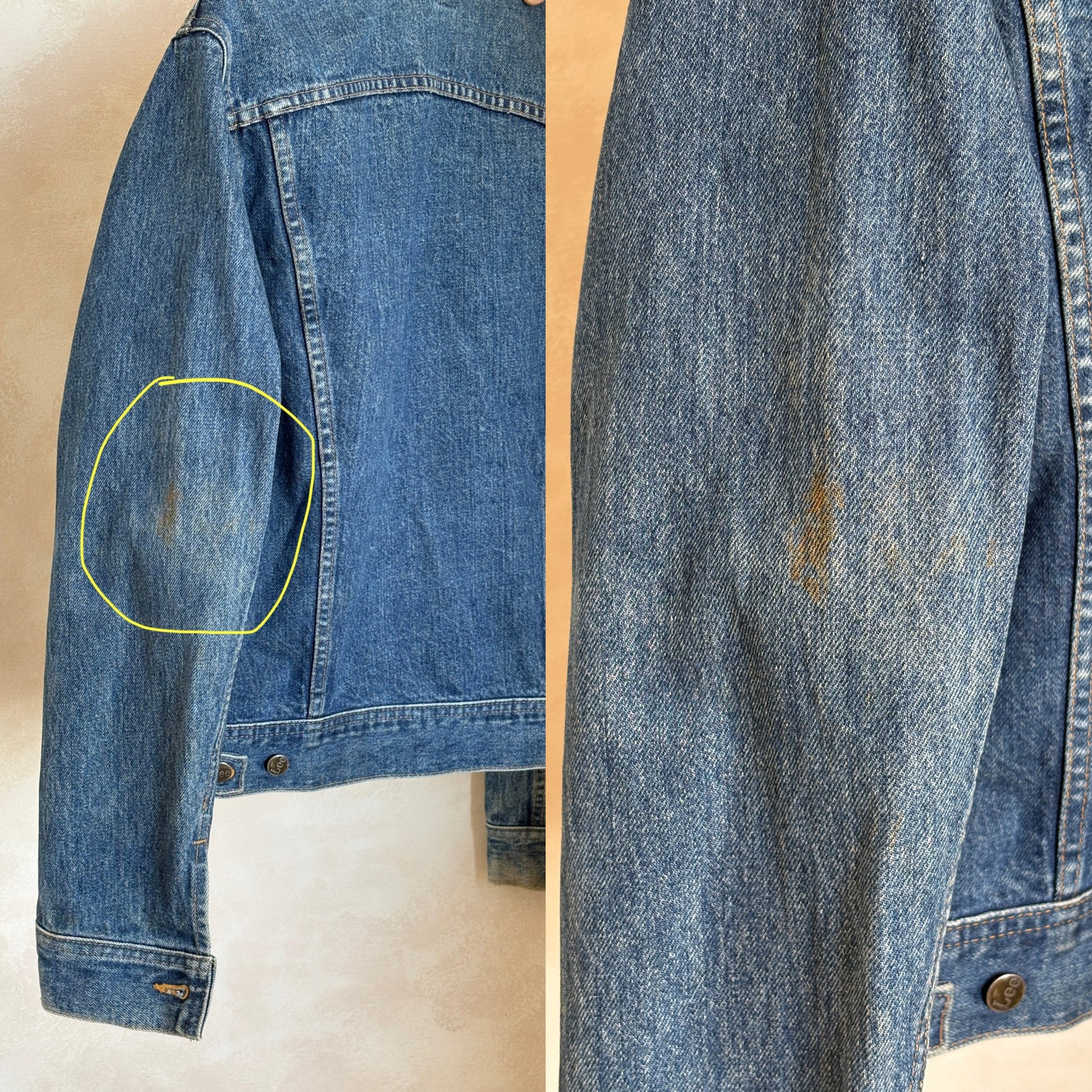 Size 40L US / 50L EU. Vintage 80s Lee Denim Jacket – 2 Chest Pockets – Made in Canada - USA Vintage Bcn