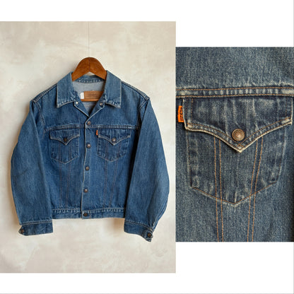 Size 34/36 .Vintage 70s Levi’s Denim Jacket – 2 Pockets – Made in USA-AJ357 Studio