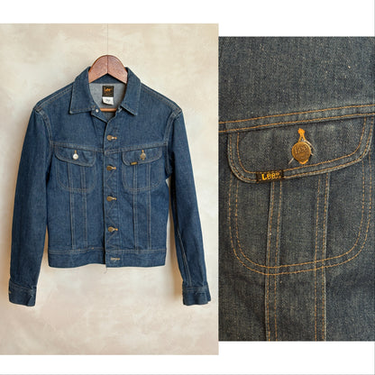 Size 36US / 46EU .Vintage 80s Lee Denim Jacket – 2 Pockets – Made in USA-AJ357 Studio