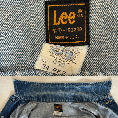 Size 34US / 44EU .Vintage 80s Lee Denim Jacket – 24Pockets – Made in USA-AJ357 Studio