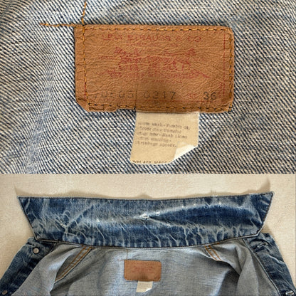 Size 36US / 46EU .Vintage 70s Levi’s Denim Jacket – 2 Pockets – Made in USA-AJ357 Studio