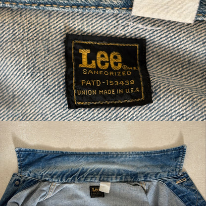 Size: 36US / 46EU Vintage 70s Lee Union Made Denim Shirt – 2 Pockets – Made in USA-AJ357 Studio