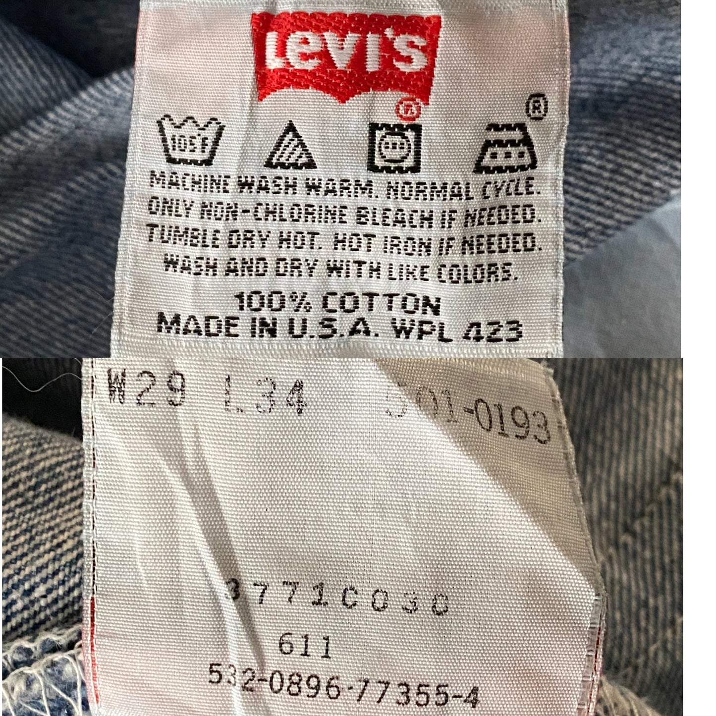 29X34 Vintage Denim Levi’s 501 Made in USA - USA Vintage Bcn