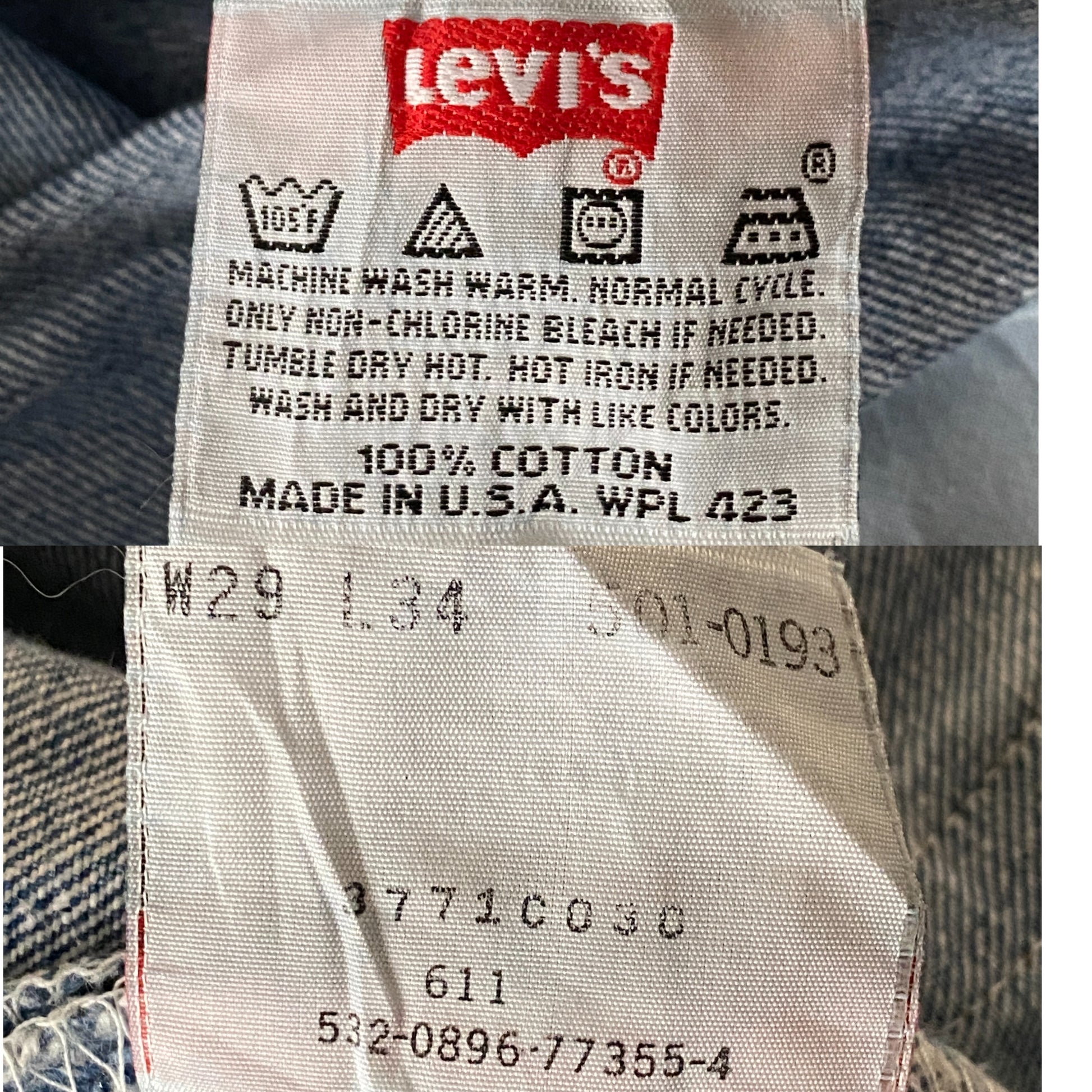 29X34 Vintage Denim Levi’s 501 Made in USA - USA Vintage Bcn