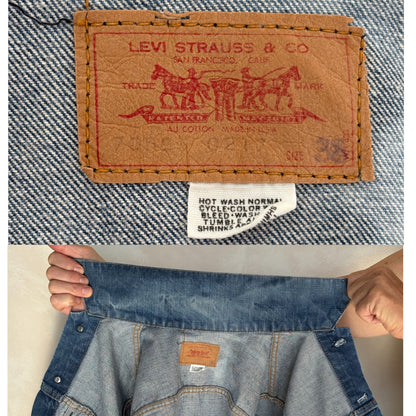 Size 38US / 48EU. Vintage Early 70s 2 pocket Levi’s Denim Jacket 70505 – Single Stitch, Made in USA-AJ357 Studio
