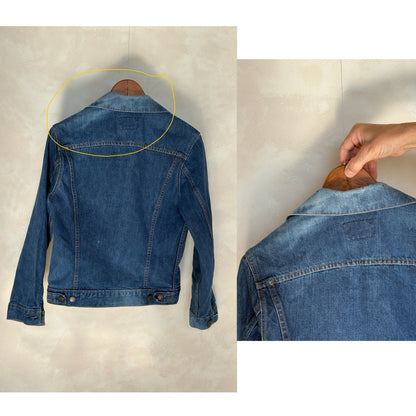 Size 38US / 48EU. Vintage Early 70s 2 pocket Levi’s Denim Jacket 70505 – Single Stitch, Made in USA-AJ357 Studio