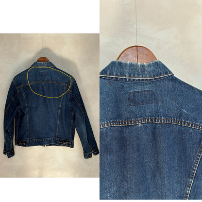 Size 40US / 50EU. Vintage Early 70s 2 pocket Levi’s Denim Jacket 70505 – Single Stitch Made in MACAU-AJ357 Studio