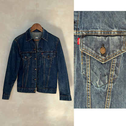 Size 38US / 48EU. Vintage Early 70s 2 pocket Levi’s Denim Jacket 70505 – Single Stitch, Made in USA-AJ357 Studio