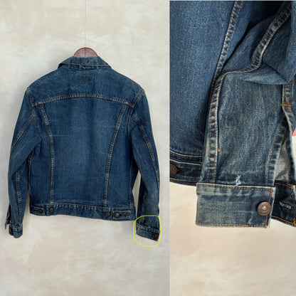 Size 38US / 48EU. Vintage Early 70s 2 pocket Levi’s Denim Jacket 70505 – Single Stitch, Made in USA-AJ357 Studio