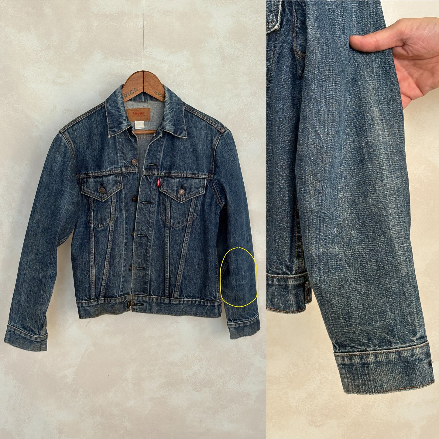 Size 38US / 48EU. Vintage Early 70s 2 pocket Levi’s Denim Jacket 70505 – Single Stitch, Made in USA - USA Vintage Bcn