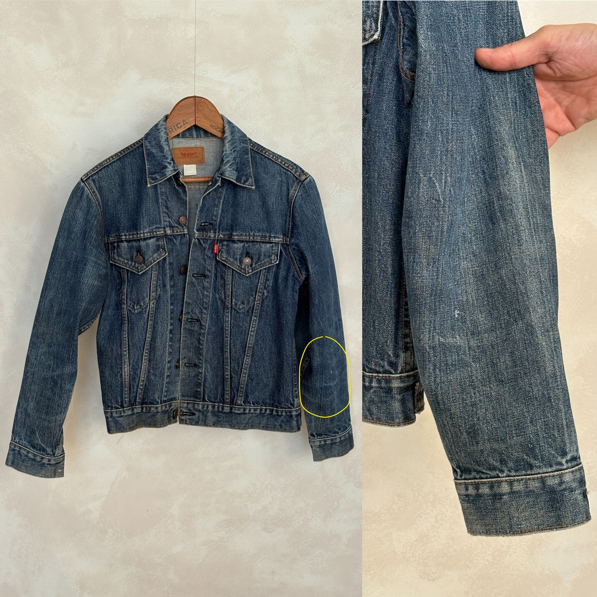 Size 38US / 48EU. Vintage Early 70s 2 pocket Levi’s Denim Jacket 70505 – Single Stitch, Made in USA - USA Vintage Bcn