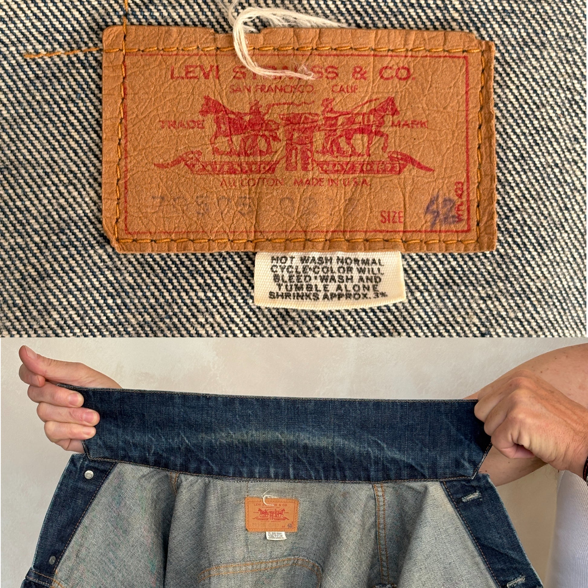 Size 42US / 42EU. Vintage Early 70s 2 pocket Levi’s Denim Jacket 70505 – Single Stitch, Made in USA - USA Vintage Bcn