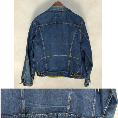 Size 44US / 54EU. Vintage Early 70s 2 pocket Levi’s Denim Jacket 70505 – Single Stitch, Made in USA-AJ357 Studio