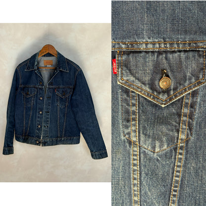 Size 44US / 54EU. Vintage Early 70s 2 pocket Levi’s Denim Jacket 70505 – Single Stitch, Made in USA-AJ357 Studio