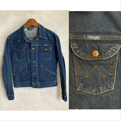 Size 38US . Vintage 90s Wrangler Denim Jacket – 4 Pockets – Made in Malta-AJ357 Studio
