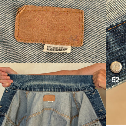 Size 42US / 52EU. Vintage Early 70s 2 pocket Levi’s Denim Jacket 70505 – Single Stitch, Made in USA-AJ357 Studio