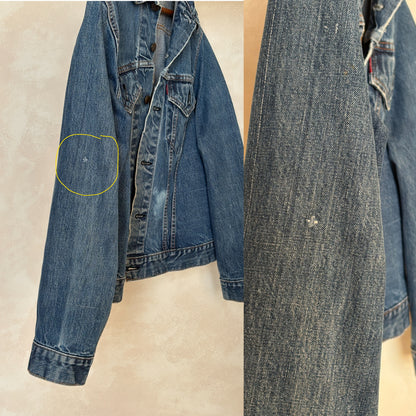 Size 42US / 52EU. Vintage Early 70s 2 pocket Levi’s Denim Jacket 70505 – Single Stitch, Made in USA-AJ357 Studio