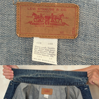 Size 42US / 52EU. Vintage 70s 2 pocket Levi’s Denim Jacket 70505 – Double Stitch, Made in USA-AJ357 Studio