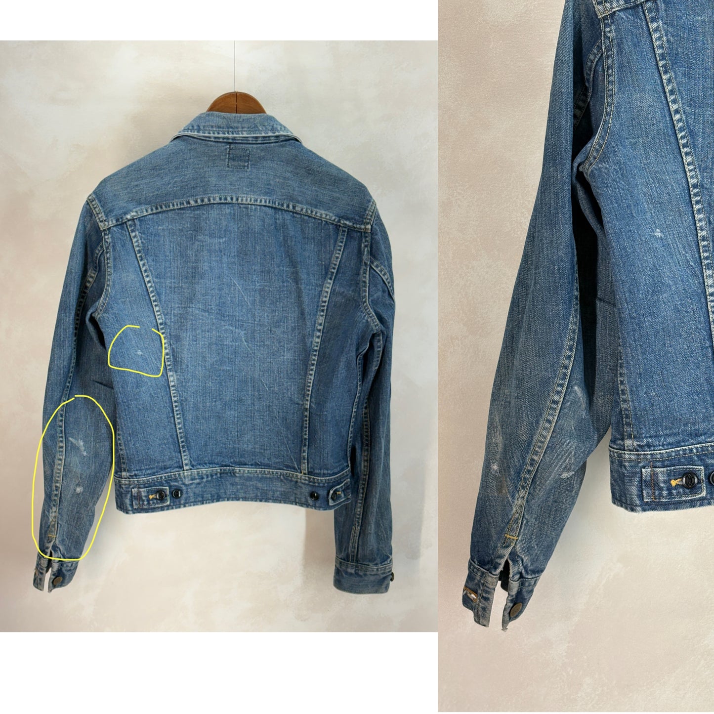 Size 40L US / 50L EU. Vintage 1970s Lee Denim Jacket – 2 Chest Pockets – Made in USA