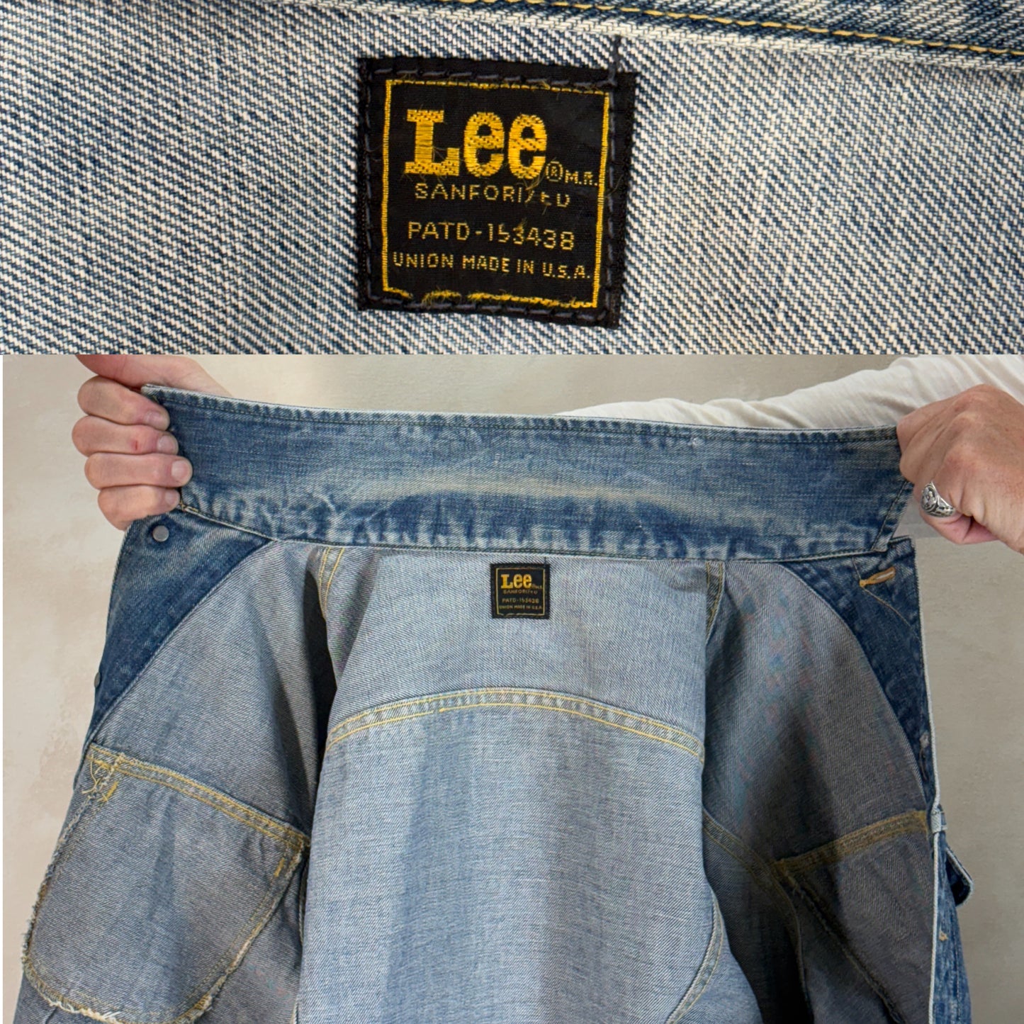 Size 40L US / 50L EU. Vintage 1970s Lee Denim Jacket – 2 Chest Pockets – Made in USA