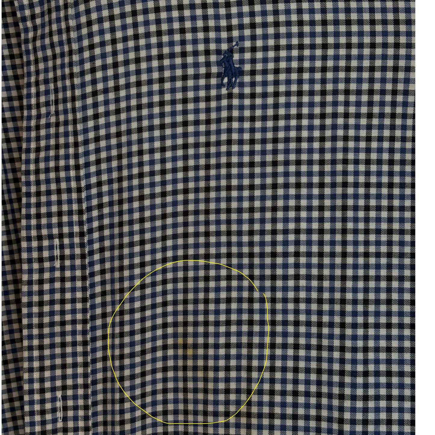 Ralph Lauren BLAKE Button-Down Shirt Medium | Navy Black Gingham Cotton | Mens Classic Shirt