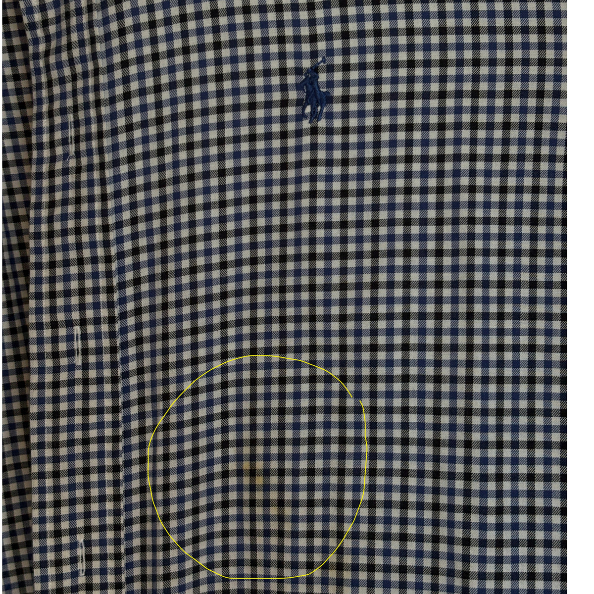 Ralph Lauren BLAKE Button-Down Shirt Medium | Navy Black Gingham Cotton | Mens Classic Shirt-AJ357 Studio