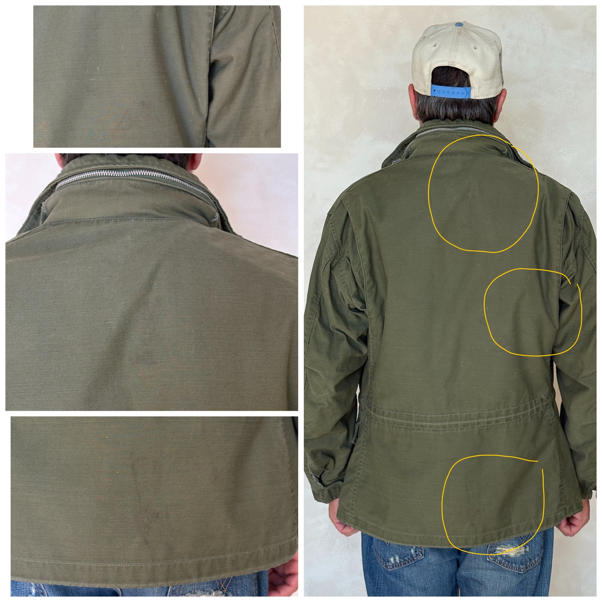 Small Reg. Rare Authentic 1965 first model US M-65 field jacket Military - USA Vintage Bcn