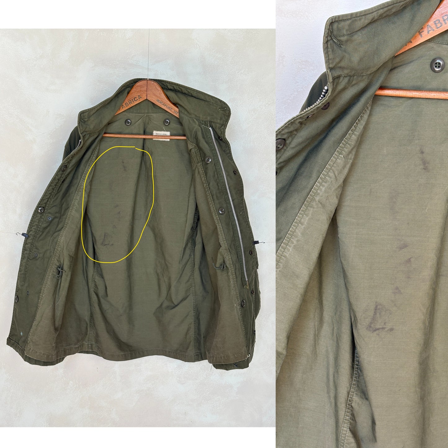 Small Reg. Authentic USMC 1967 US M-65 field jacket Military - USA Vintage Bcn