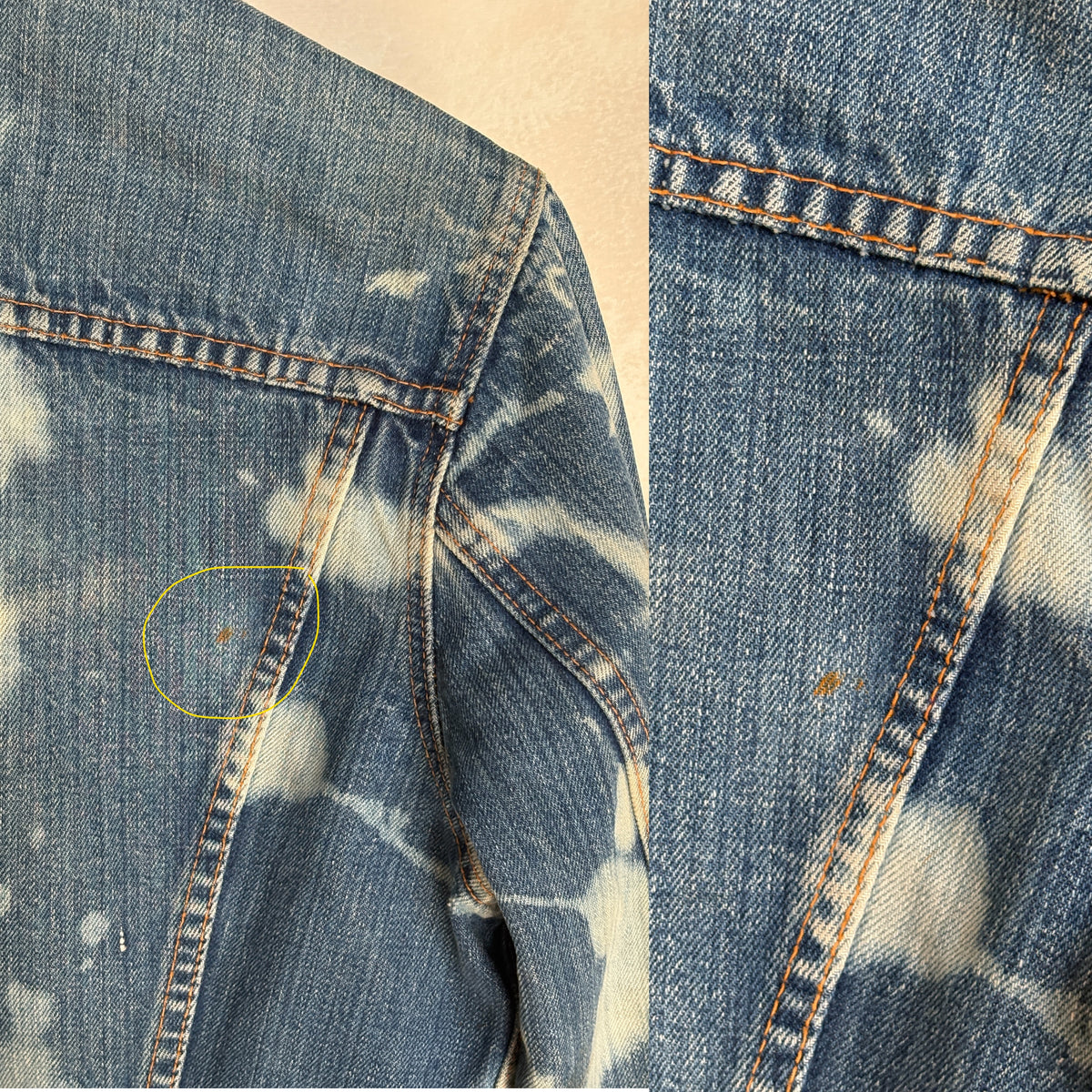 Vintage 70s Levi’s denim jacket – 2 pocket trucker made in USA – size 38 US / 48 EU-AJ357 Studio