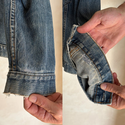 Vintage late 70s Levi’s 70505 denim jacket – 2 pocket trucker made in USA – size 42 us / 52 eu-AJ357 Studio