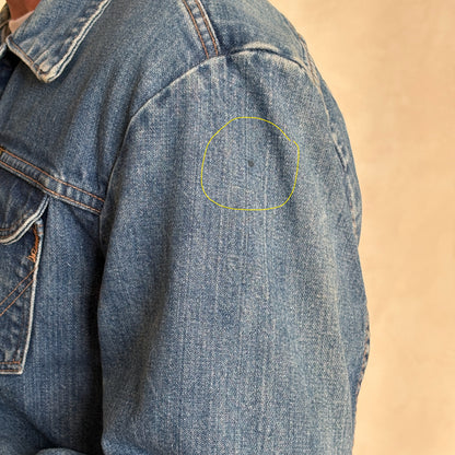 Size 44US / 54 EU Authentic 70s Wrangler denim jacket -4 pockets- Made in the USA-AJ357 Studio