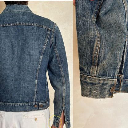 Size 38US / 48EU. Vintage Early 70s 2 pocket Levi’s Denim Jacket 70505 – Single Stitch, Made in USA-AJ357 Studio