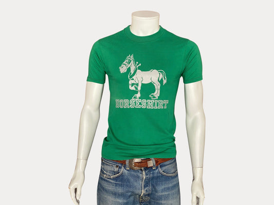 Vintage 80s Horse Shirt T-Shirt - Size M | Made in USA | Retro Style