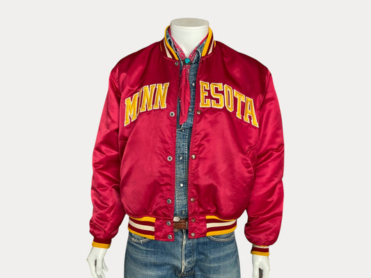 Chaqueta Minnesota Starter vintage de los años 80, grande, fabricada en EE. UU.