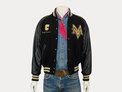 Talla S. Chaqueta universitaria vintage tipo letterman. Fabricada en EE. UU.
