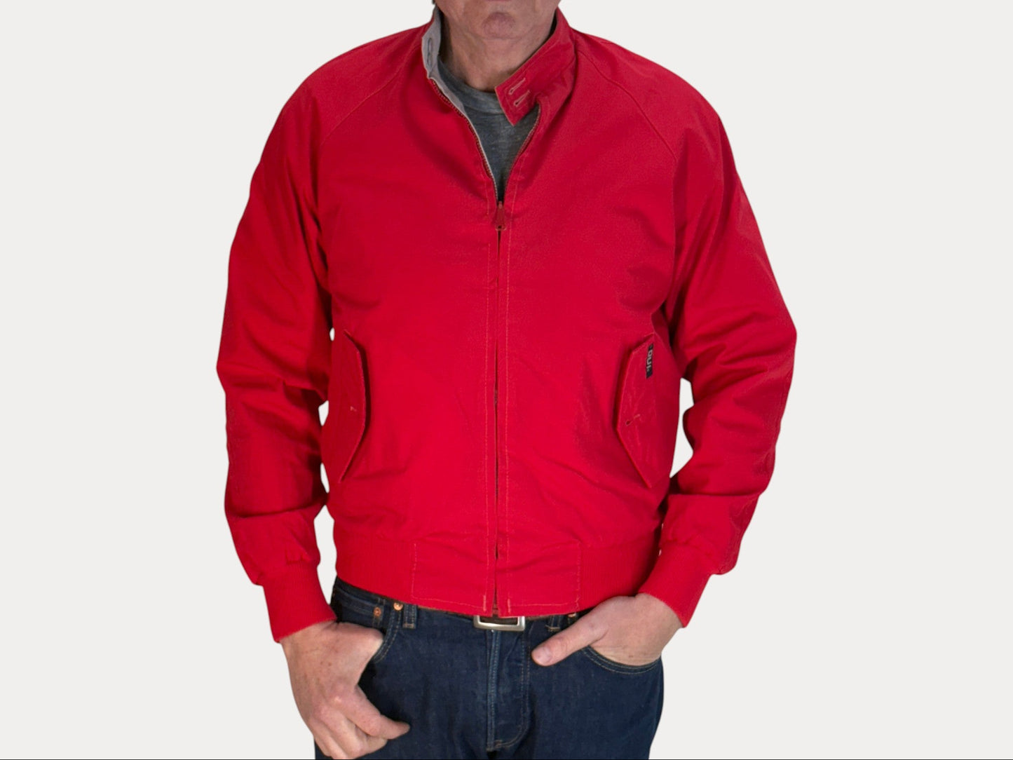 Talla mediana, chaqueta ligera reversible de los años 80