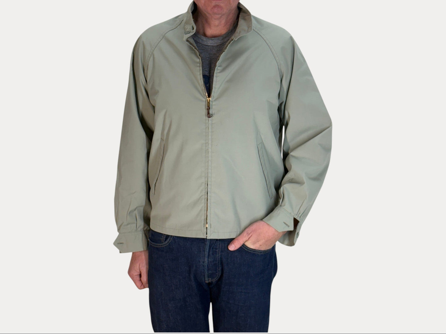 Talla grande, chaqueta ligera de los años 70. Cremallera Talon.