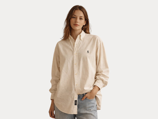 Ralph Lauren Blake Shirt Medium White Cotton Button Down USA Made