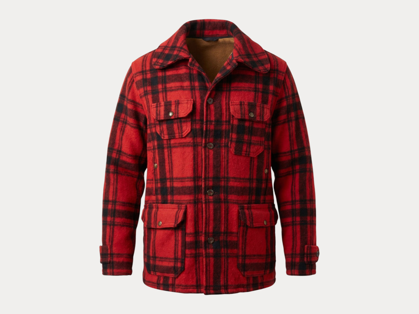 Size 42 US (52EU) 50s Woolrich hunting plaid wool jacket Made in USA