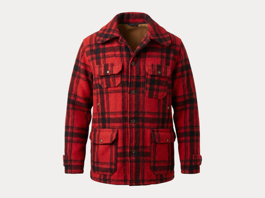 Veste de chasse en laine à carreaux Woolrich taille 42 US (52EU) années 50 Fabriquée aux États-Unis