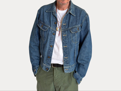 Vintage 70s Lee Union Made Denim Jacket  Made in USA  Size 44-46US / 54-56EU
