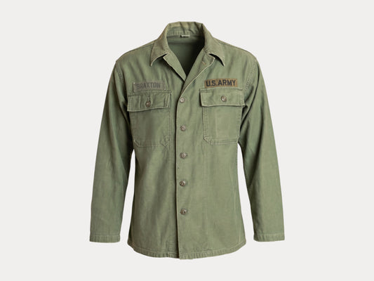Authentic type one 1962 US Army OG-107 Fatigue Shirt – Vietnam War Era Small