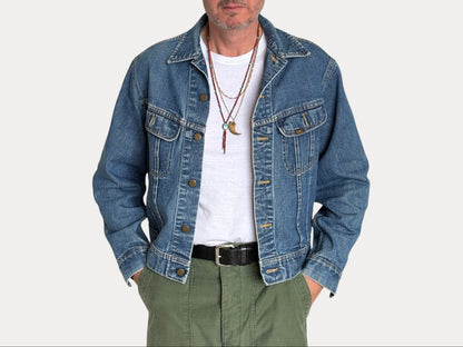 Vintage 80s Lee  Denim Jacket | 2 Pockets | Made in Canada | Size 40US / 50EU